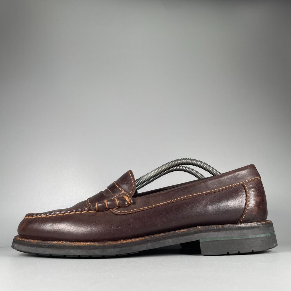 G.H. Bass Men's Size 11 D Brown Leather Slip On Penny Loafers Casual Dress Shoes